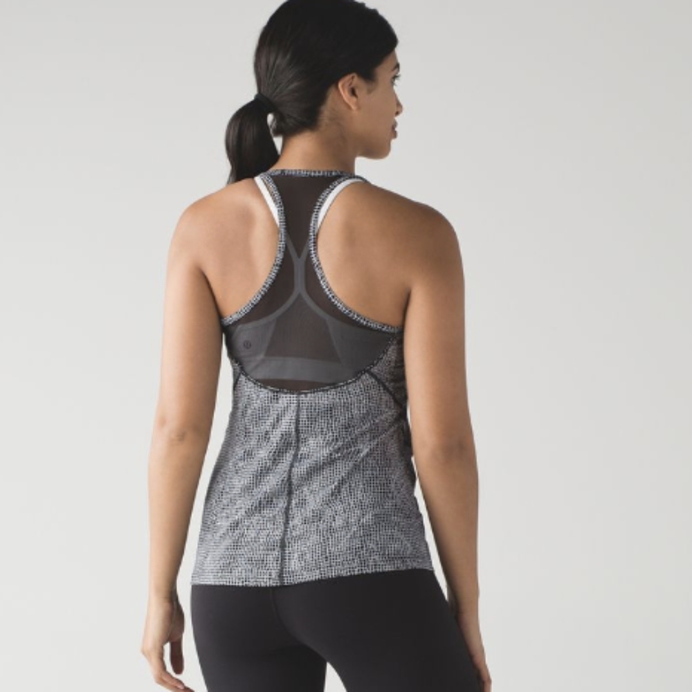Lululemon Wild And Free TankFall Net White Black / Black
